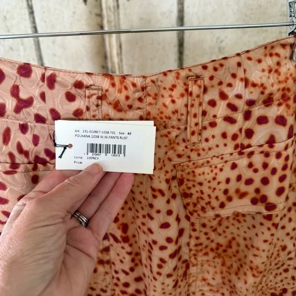 Dries Van Noten Animal Print Trousers in Orange and Red - Picture 6 of 7